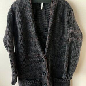 Pier Antonio Gaspari Virgin Wool Cardigan Sweatercoat Heavyweight Size 50